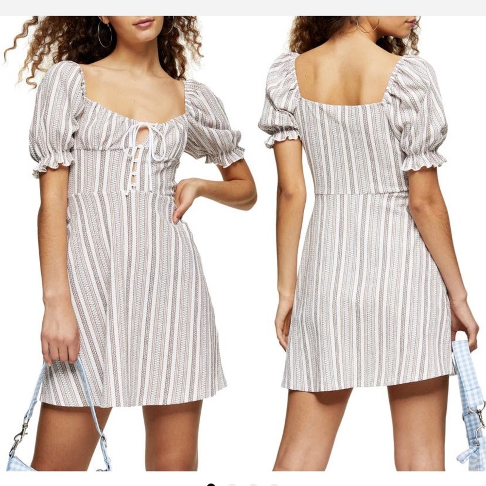 Top shop striped multi color dress